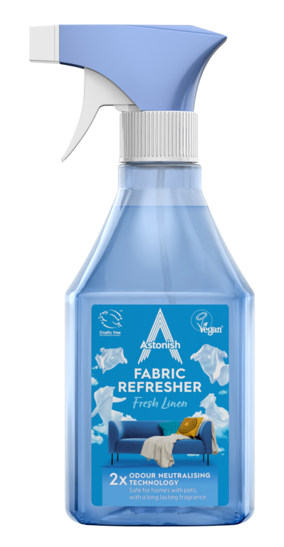 Astonish Fabric Refresher 550ml Fresh Linen Spray Odour Neutraliser Home