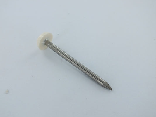 Securpak Plastic Headed Nail White 40mm 4 Pack