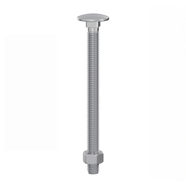Securpak Carriage Bolt Zp M6x75mm 3 Pack