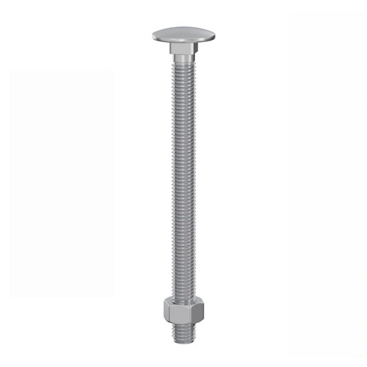 Securpak Carriage Bolt Zp M6x75mm 3 Pack
