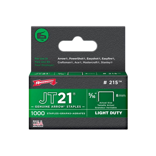 Arrow JT21/T27 Staples 8mm 5/16in (1000)