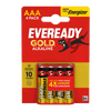 Eveready Gold AAA Batteries Card of 4