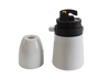 Lamp Holder with Switch BC Bayonet White Bulb Socket 10mm Threaded Bottom Entry UK