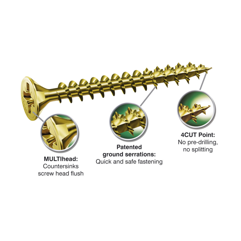 Spax Woodscrews With Yellox Coating 5.0mm x 50mm Box 500