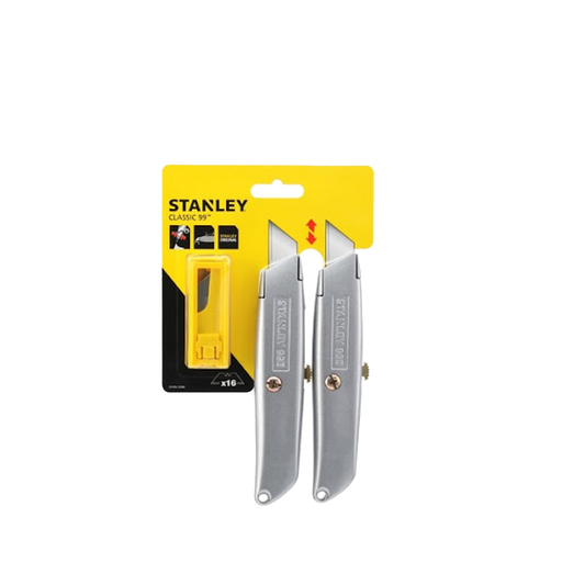 Stanley 99e Retractable Knife With 10 Blades Twin Pack