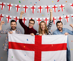 PMS England St George National Flag Bunting Indoor Outdoor Rayon Patriotic Banner
