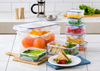 Plastic Food Storage Container & Lid Takeaway Microwave Freezer Safe Storage Boxes