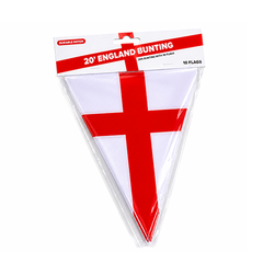PMS England St George National Flag Bunting Indoor Outdoor Rayon Patriotic Banner