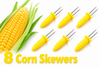 Corn Skewers Stainless Steel Jumbo Corn On The Cob Holders Prongs Forks