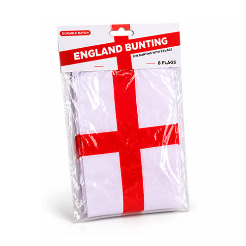 PMS England St George National Flag Bunting Indoor Outdoor Rayon Patriotic Banner