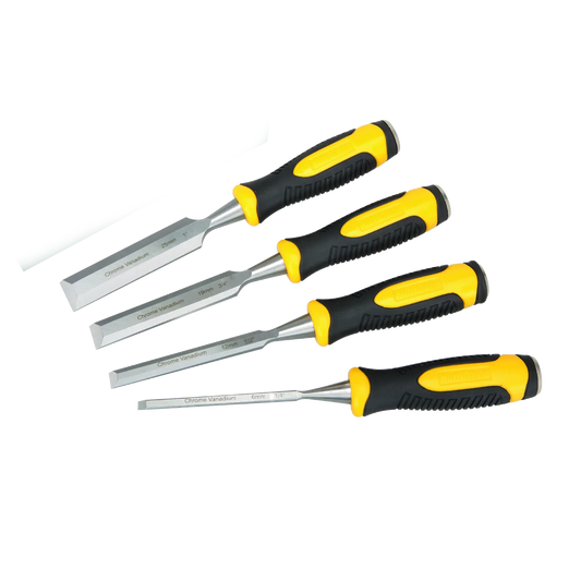 SupaTool Chisel Set With Bi Material Handles 4 Piece