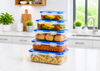 Plastic Food Storage Container & Lid Takeaway Microwave Freezer Safe Storage Boxes