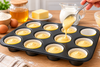 12 Mini Baking Cheese cake Cup Cake Tray Non Stick Muffin Cupcake Baking Tin Pan