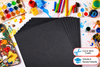 Black Card A4 300gsm Thick Recycled Cardstock Sheets Mounting Backing Craft Art