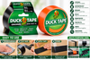 Duck Gaffer Heavy Duty Waterproof Cloth Tape 50mm x 10m & 48mm x 13.7m Orange Black