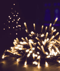 Premier 200 LED Multi Action Supabrights With Timer Warm White/Clear Cable