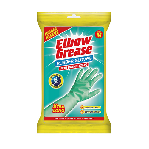 Anti Bacterial High Quality Strong Non Slip Cleaning Rubber Gloves Extra Long
