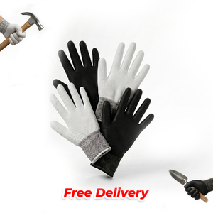 24 PAIRS PU COATED Multi Use Safety Nylon Work Gloves Mens Builders Gardening Grip