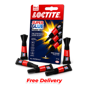 3 x 1g Loctite Mini Trio Super Glue Power Gel Waterproof Adhesive Strong Repair