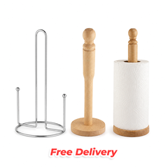Kitchen Paper Towel Holder Self Adhesive Wall Mounted Roll Dispenser Hands Free