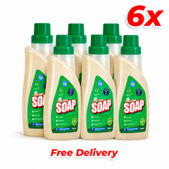 6x Dri-Pak Pure Liquid Soap Flakes 750ml Scent Free Laundry Household Cleaner