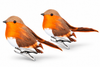 Premier Clip On Robins Cute Festive Tree Bird Simulation Feather Decoration