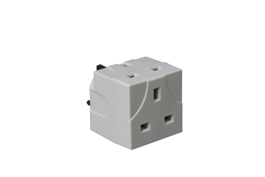 Securlec 2 Way Plug-In Adaptor White 13 Amp