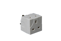 Securlec 2 Way Plug-In Adaptor White 13 Amp