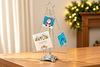 Christmas Tree Greetings Card Holder Metal Gold Tree Shape Holds 80 Cards 50cm