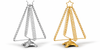 Christmas Tree Greetings Card Holder Metal Gold Tree Shape Holds 80 Cards 50cm