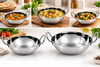 CURRY DISHES METAL INDIAN BALTI KARAHI KADAI FOOD SERVING TABLE BOWL 17 & 19CM