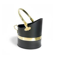 Manor Warwick Fireplace Helmet Black Brass Fire Guard Hearth Safety Slim