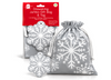 Ig Design Jumbo Santa Sack Drawstring Gift Bag & Tag Snowflake Design Xmas Eve Presents