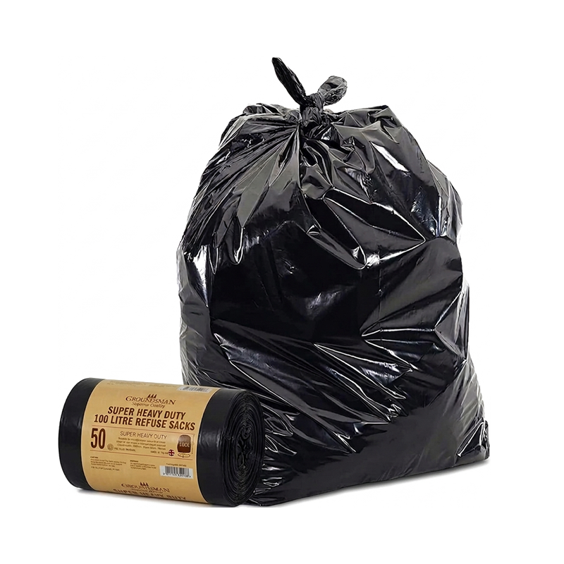 Extra Strong Black Heavy Duty Bin Liners Bags Rubbish Waste Refuse Sacks 100L UK