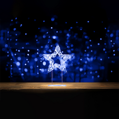 Premier 720 LED Silver Table Top Star 45cm Indoor Christmas Xmas Decoration
