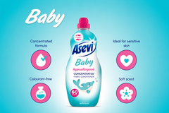 Asevi Baby Fabric Conditioner 60 Wash Bundle Sensitive Skin Laundry Softener
