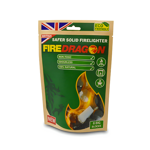 Firedragon Slim Firelighters Blocks 6 Pack Eco Bio Ethanol Camping Fuel