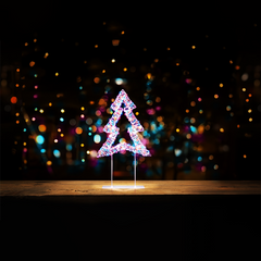 Premier 720 LED White Table Top Christmas Tree 45cm Indoor Xmas Decoration