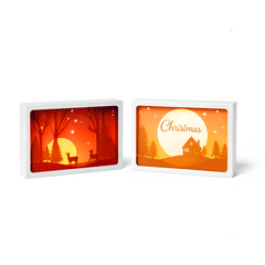 Premier Diorama Christmas Scene 30 x 21cm Tabletop Holiday Decoration Decor