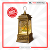 Premier Robin Scene Water Spinner Lantern 21cm Christmas Glitter Light Decor