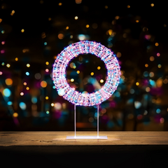 Premier White Multi Table Top Wreath 720 LEDs 45cm Christmas Holiday Light Décor