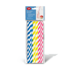 Tala 24 Pastel Paper Straws Eco Friendly Biodegradable Party Drink Straws Set