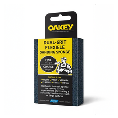 Oakey Dual-Grit Flexible Sanding Sponge 90x65x25mm Fine Coarse Wood Paint Metal