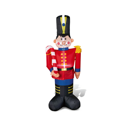 Premier Inflatable Toy Soldier Candy Cane 1.8m Christmas Outdoor Decor Figure