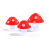 Lumineo LED Outdoor Acrylic Mushroom Set of 3 Garden Decoration Lights