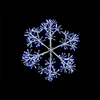 Premier Silver Starburst Snowflake 660 LEDs 90cm Christmas Light Hanging Decor