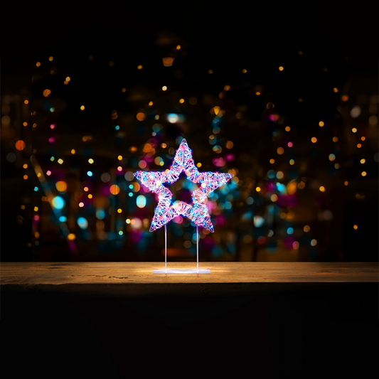 Premier 720 LED White Multi Table Top Star 45cm Indoor Christmas Decoration