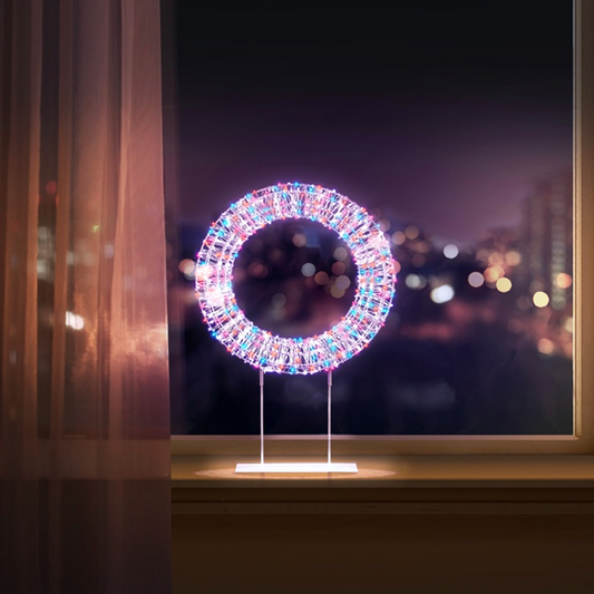 Premier White Multi Table Top Wreath 720 LEDs 45cm Christmas Holiday Light Décor