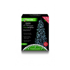 Premier 1500 LED Multi Action Treebrights Lights with Timer White on Green Cable