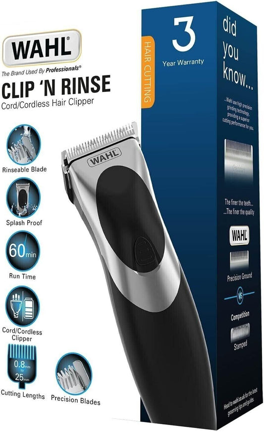 Wahl Clip 'N Rinse Rinseable Cord/Cordless Hair Clipper KIt